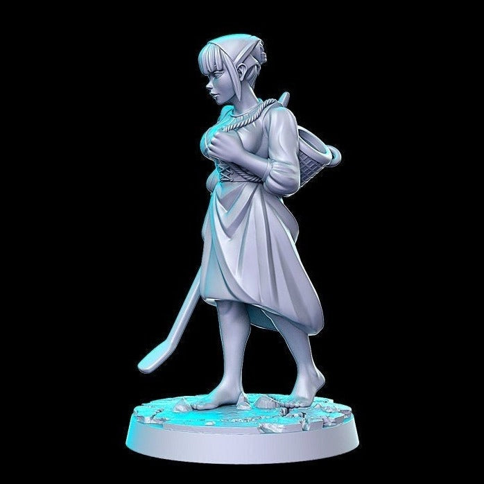 Evy, Turf Cutter |  32mm or 28mm Fantasy Miniature | D&D | Tabletop Games | RN Estudio