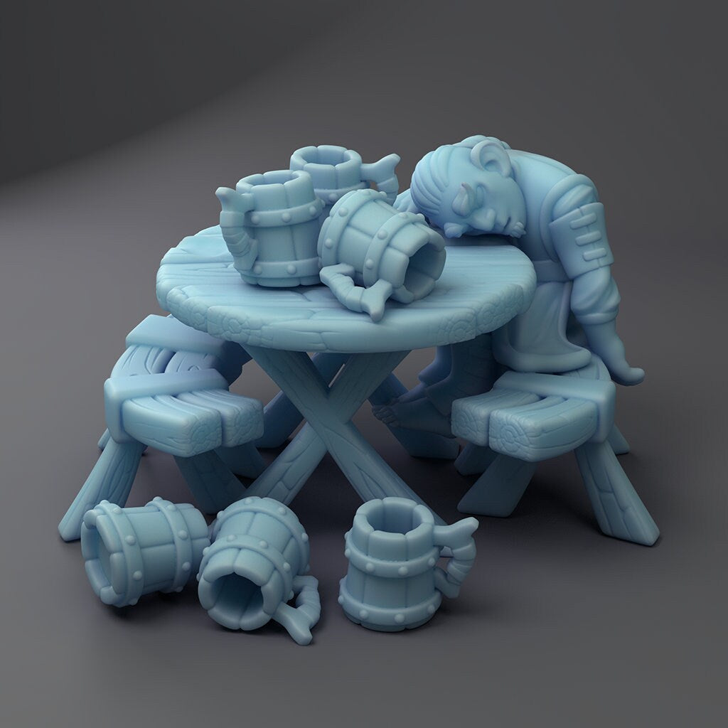 Drinky Goblin and Gnome | Fantasy Miniature | Dungeons and Dragons |D&D | Tabletop | Twin Goddess