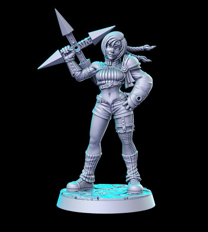 Julie Katsuragi | Classic JRPG | 32mm or 28mm Fantasy Miniature | D&D | Tabletop Games | RN Estudio