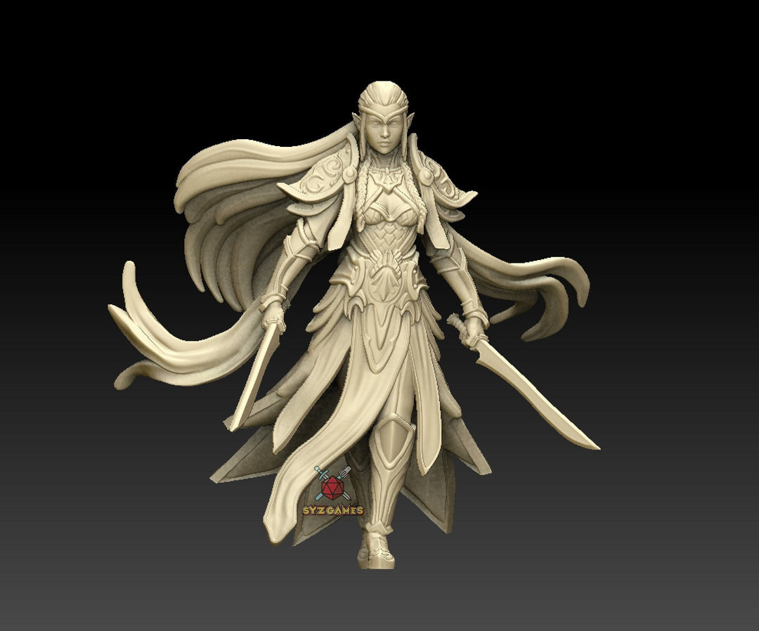 Birchwood Vale Heroes Daerel the Blademaster | Fantasy Resin Miniature | D&D | Legion | Tabletop Game | RMPrintableTerrain