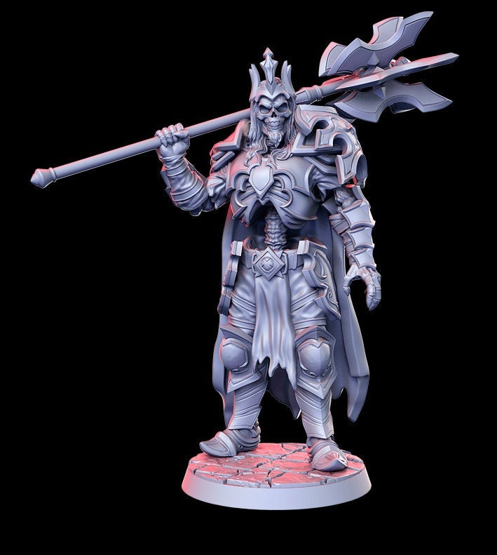 Okharon, Undead Warrior King | Fantasy Miniature | D&D | Tabletop Games | RN Estudio