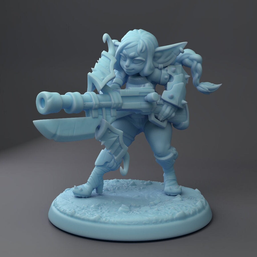 Goblin Bow-Gunner | Fantasy Miniature | D&D | Tabletop | Twin Goddess