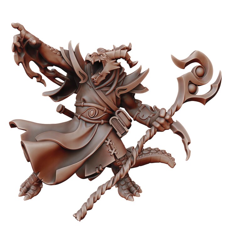 Dragonborn Sorcerer | Fantasy Miniature | Dungeons and Dragons | DND | Tabletop Game | RPG | Pathfinder |  Manuel Boria