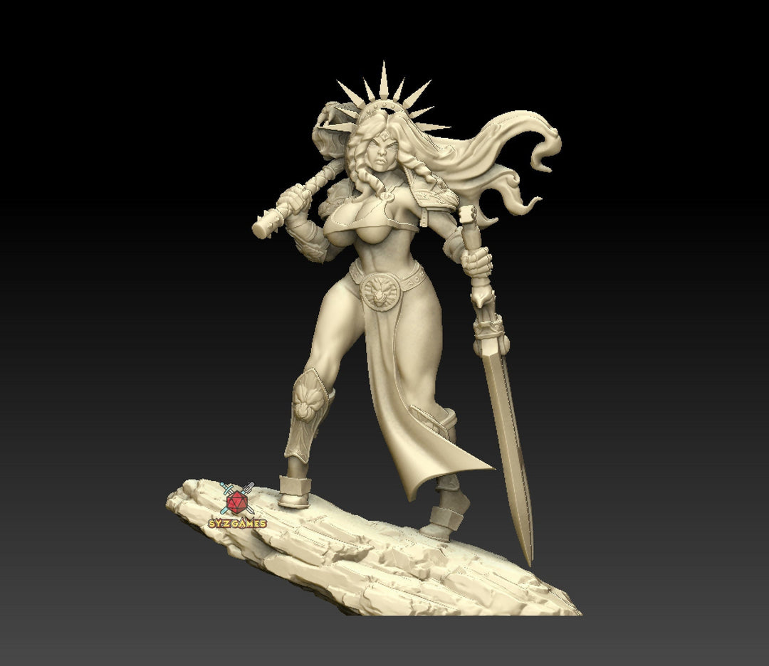 Spartancast |  Pinup | 32mm and 75mm | Fantasy Miniature | RPG | DnD Miniatures | Tabletop Game | Ghamak