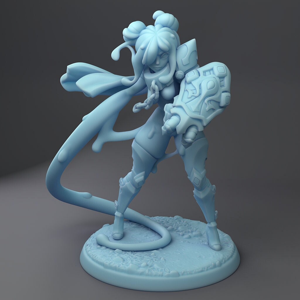 Jam, the Slime Fighter |  Fantasy Miniature | Dungeons and Dragons | D&D | Twin Goddess