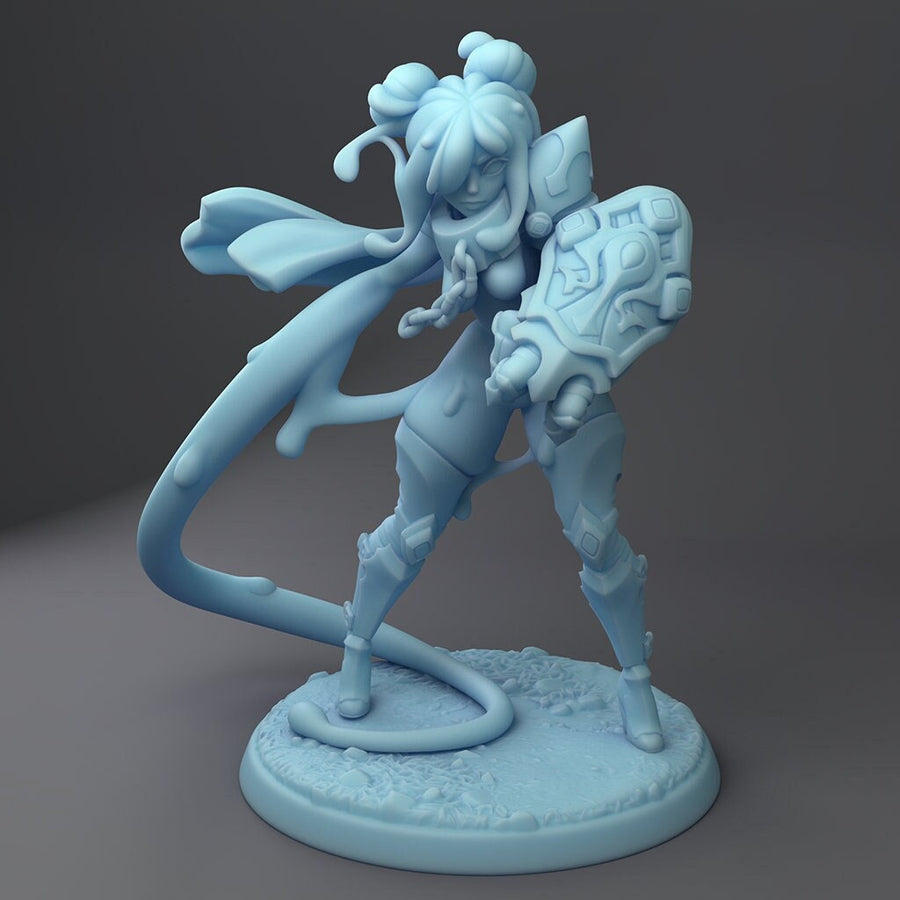 Jam, the Slime Fighter |  Fantasy Miniature | Dungeons and Dragons | D&D | Twin Goddess