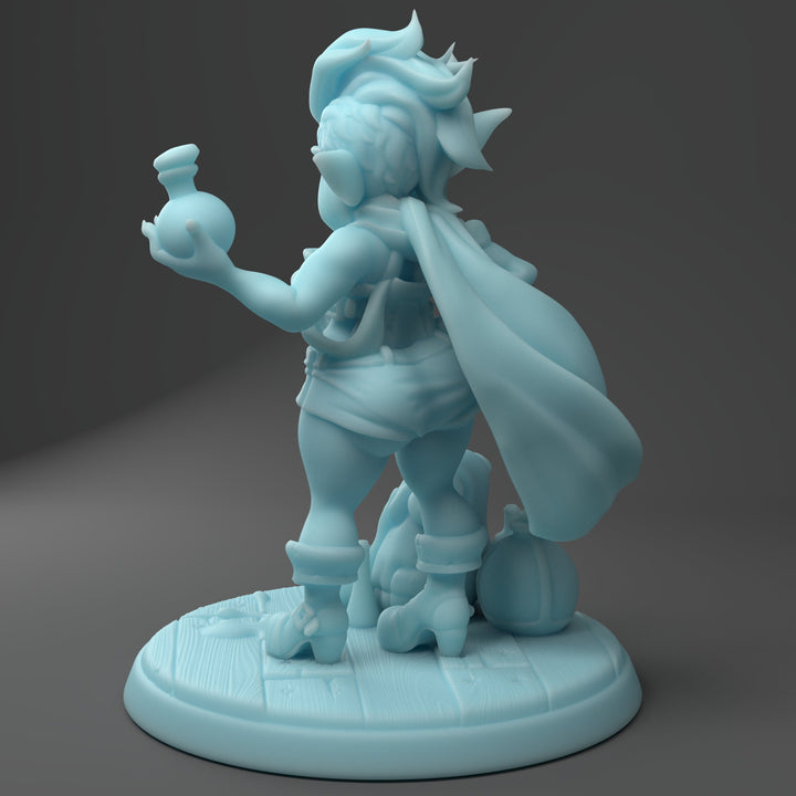 Goldie, The Goblin Alchemist | Fantasy Miniature | D&D | Tabletop | Twin Goddess