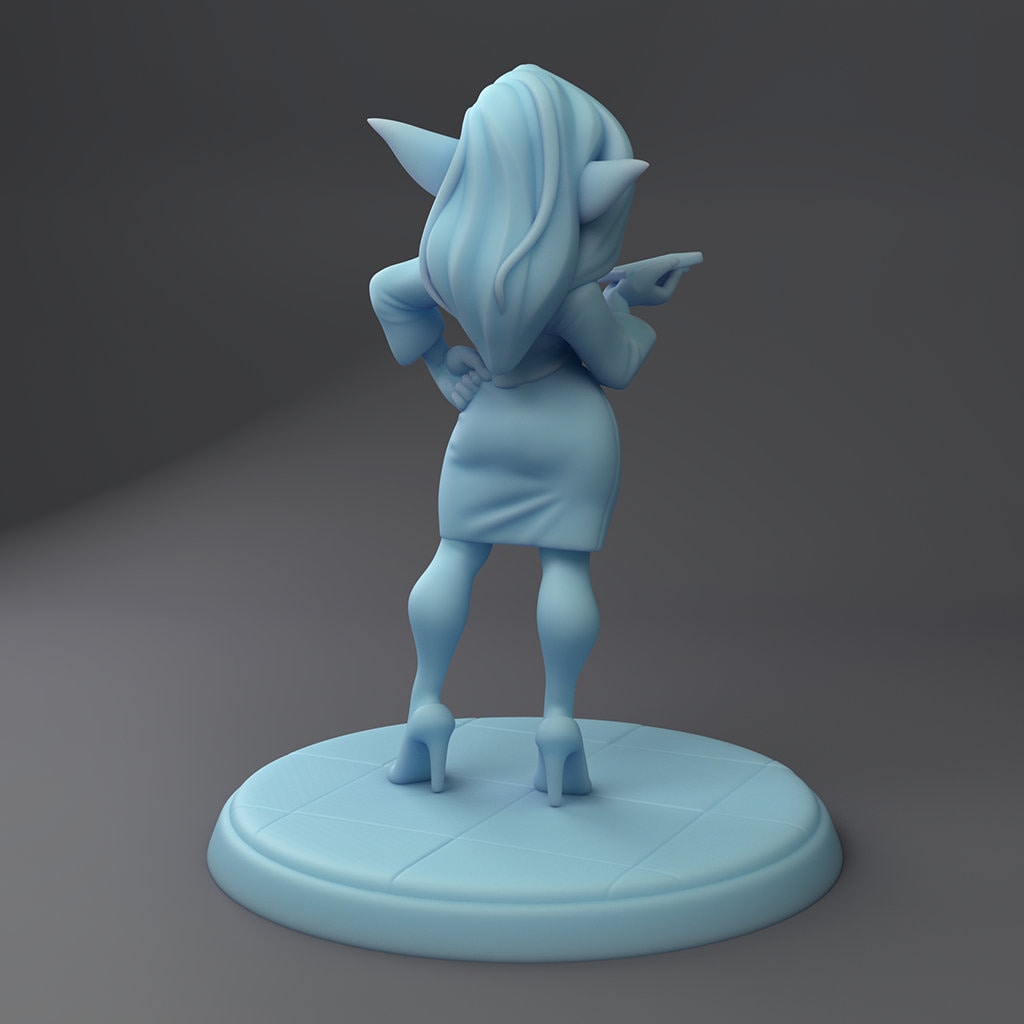 Trixli the Office Goblin | Fantasy Miniature | D&D | Tabletop | Twin Goddess