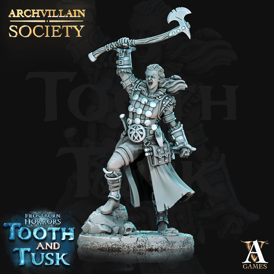 Romhilda Blackaxe | Fantasy Resin Miniature | D&D | RPG | Tabletop Game | Archvillain Games