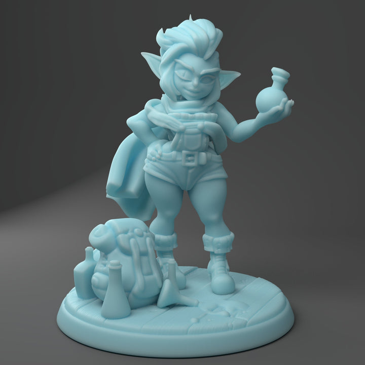 Goldie, The Goblin Alchemist | Fantasy Miniature | D&D | Tabletop | Twin Goddess