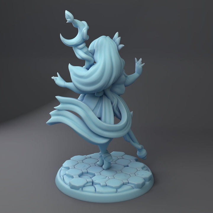 Sailor Selune - Wood Elf Magical Girl | Fantasy Miniature | D&D | Tabletop | Twin Goddess