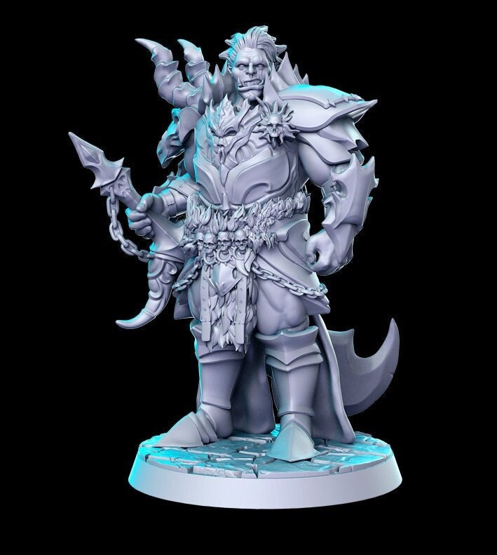 Grathuul, Halforc Dragon-Assassin | Fantasy Miniature | DnD Miniature | RPG | Tabletop Game | Pathfinder | RN Estudio