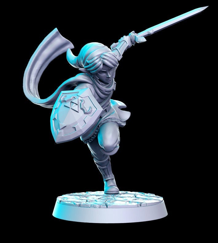 Finn, Elven Adventurer | Fantasy Miniature | DnD Miniature | RPG | Tabletop Game | Pathfinder | RN Estudio