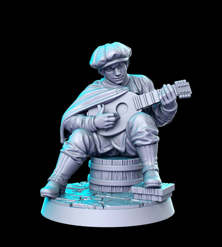 Forley, Pocketpicking Bard | Fantasy Miniature | DnD Miniature | RPG | Tabletop Game | Pathfinder | RN Estudio