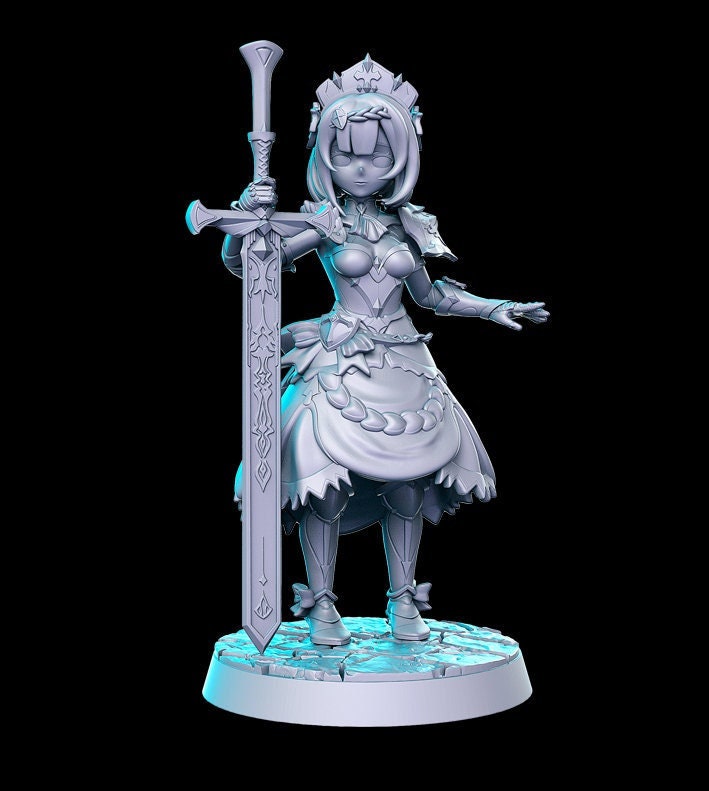 Noelle |  32mm or 75mm Fantasy Miniature | DnD Miniature | RPG | Tabletop Game | Pathfinder | RN Estudio