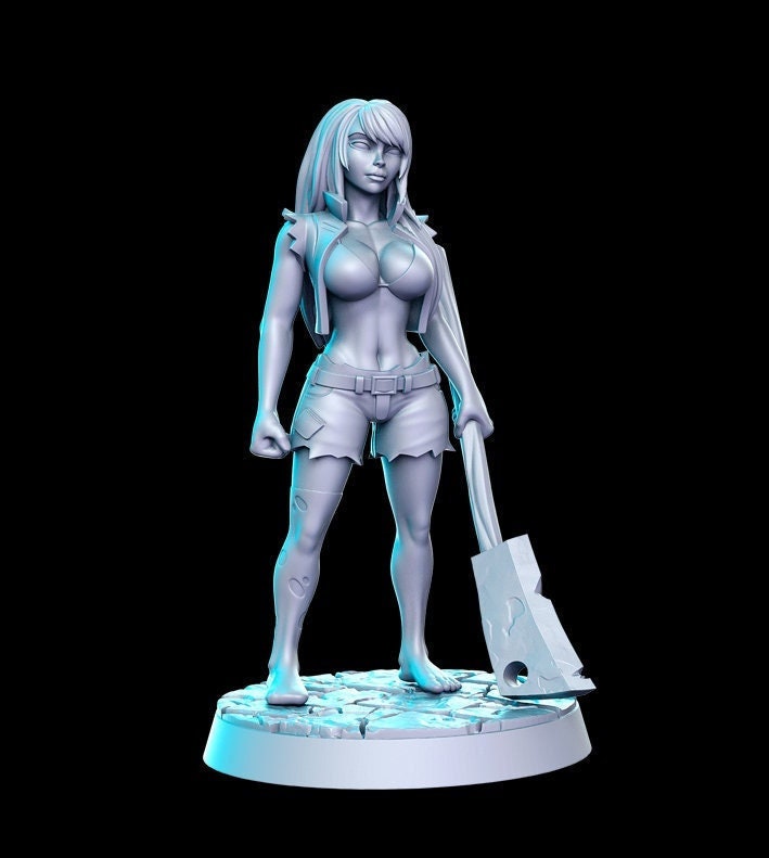 Zombie Pinup | Fantasy Miniature | DnD Miniature | RPG | Tabletop Game | Pathfinder | RN Estudio