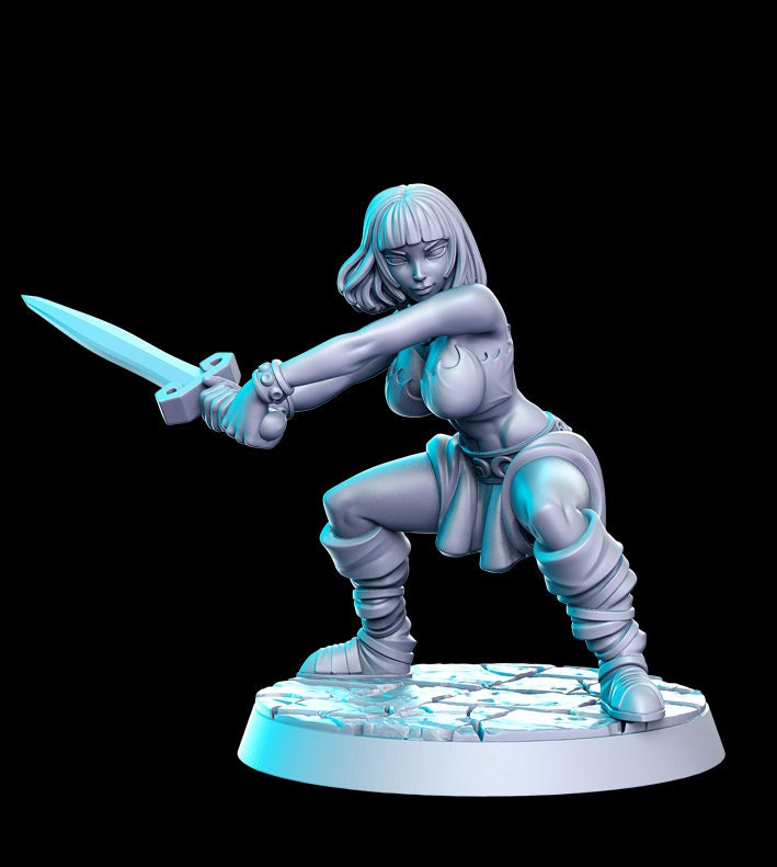 Barbarian | Fantasy Miniature | DnD Miniature | RPG | Tabletop Game | Pathfinder | RN Estudio