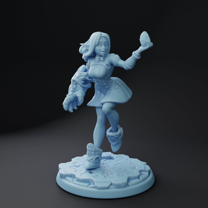 Ceriwyn, the Elven Hextech Wizard | 32mm, 54mm 75mm Fantasy Miniature | DnD Miniature | Twin Goddess