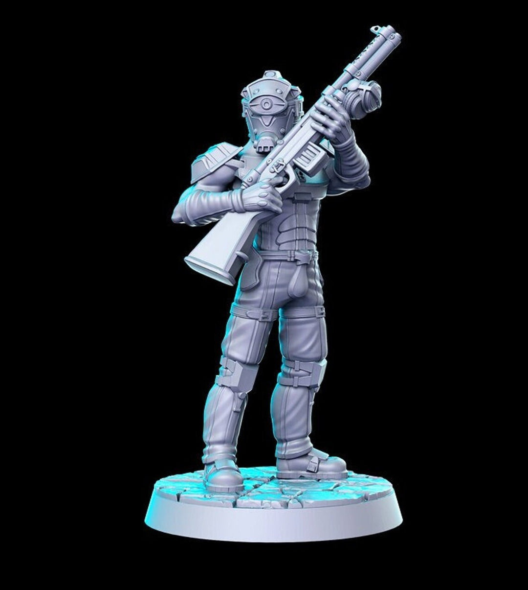 Cerberus Soldier | Sci-Fi Miniature | Fantasy Miniature | DnD Miniature | RPG | Tabletop Game | Pathfinder | RN Estudio