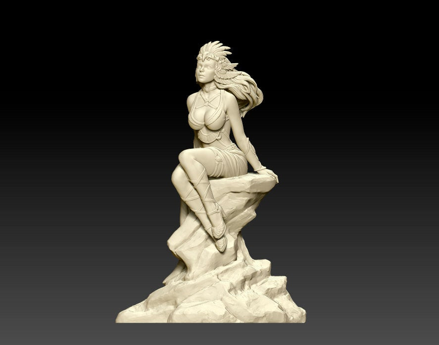 Dark Angel | 32mm 54mm 75mm Fantasy Resin Miniature | DnD Miniature | RPG | Tabletop Game | White Werewolf Tavern