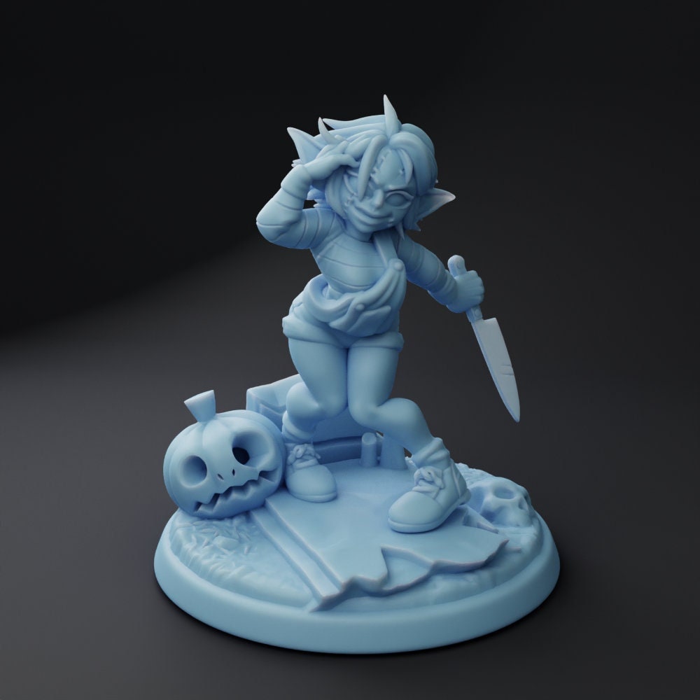 Goblin, Chuki | 32mm 54mm 75mm Fantasy Miniature | DnD Miniature | Tabletop | Pathfinder | Twin Goddess