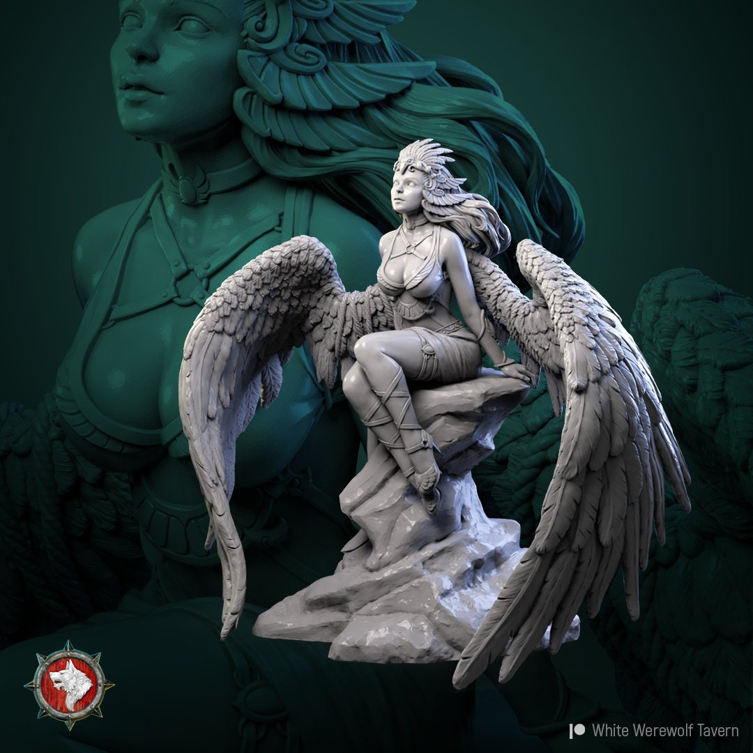 Dark Angel Pinup DnD Miniature Fantasy Minis Pathfinder Tabletop Games –  SYZGames