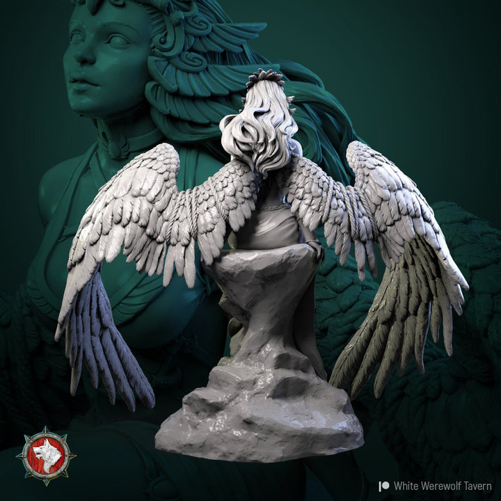 Dark Angel | 32mm 54mm 75mm Fantasy Resin Miniature | DnD Miniature | RPG | Tabletop Game | White Werewolf Tavern
