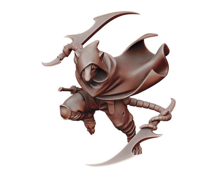 Ratfolk Assassin | Fantasy Miniature | Dungeons and Dragons | DnD Miniature | Tabletop Game | RPG | Manuel Boria