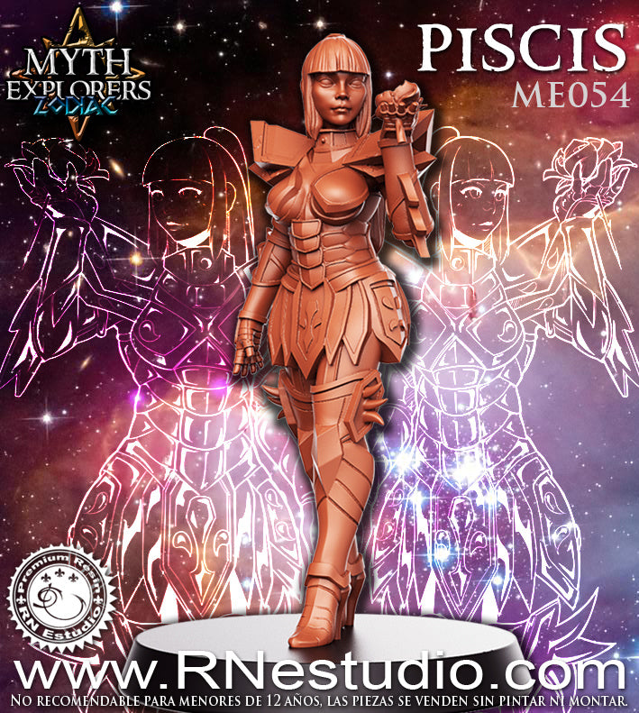 Poissons, femme chevalier