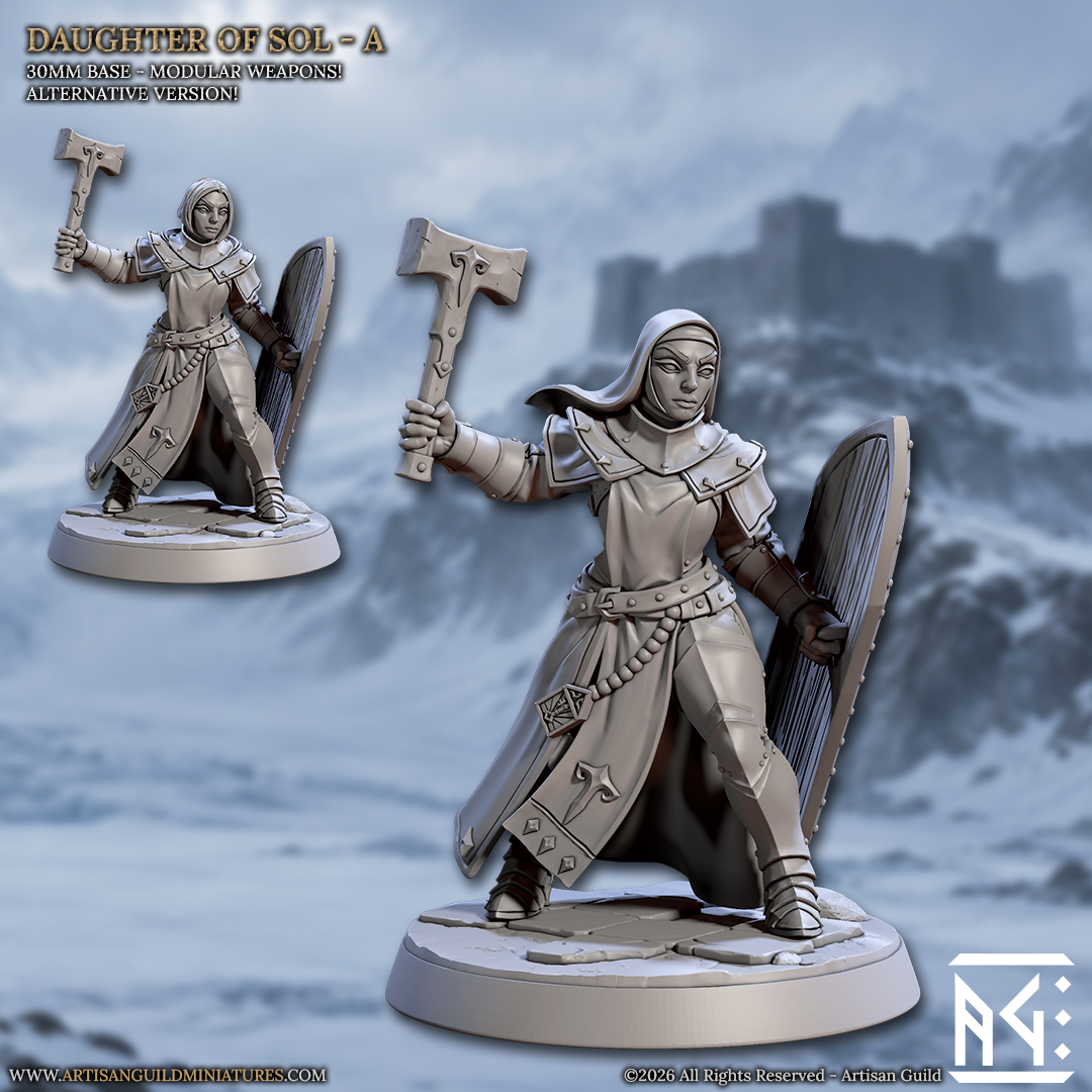 Daughter of Sol A - Fantasy Warrior Miniature