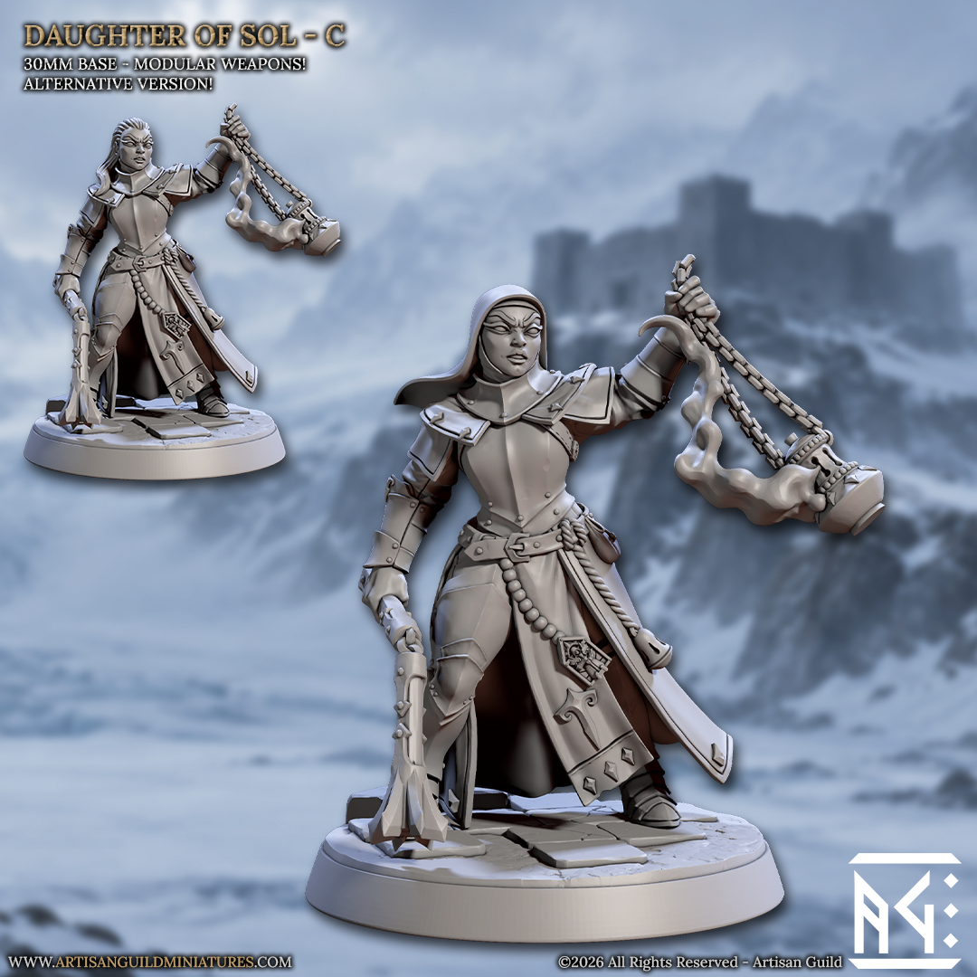 Daughter of Sol C - Fantasy Warrior Miniature
