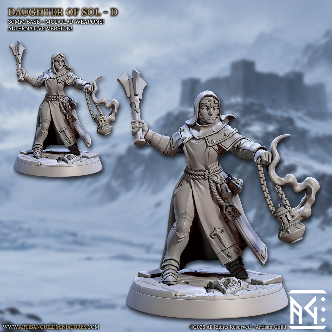 Daughter of Sol D - Fantasy Warrior Miniature