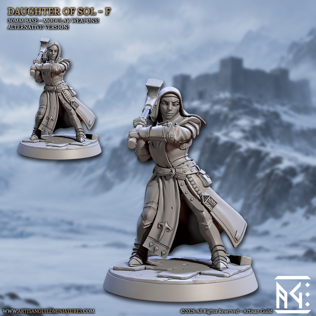 Daughter of Sol F - Fantasy Warrior Miniature
