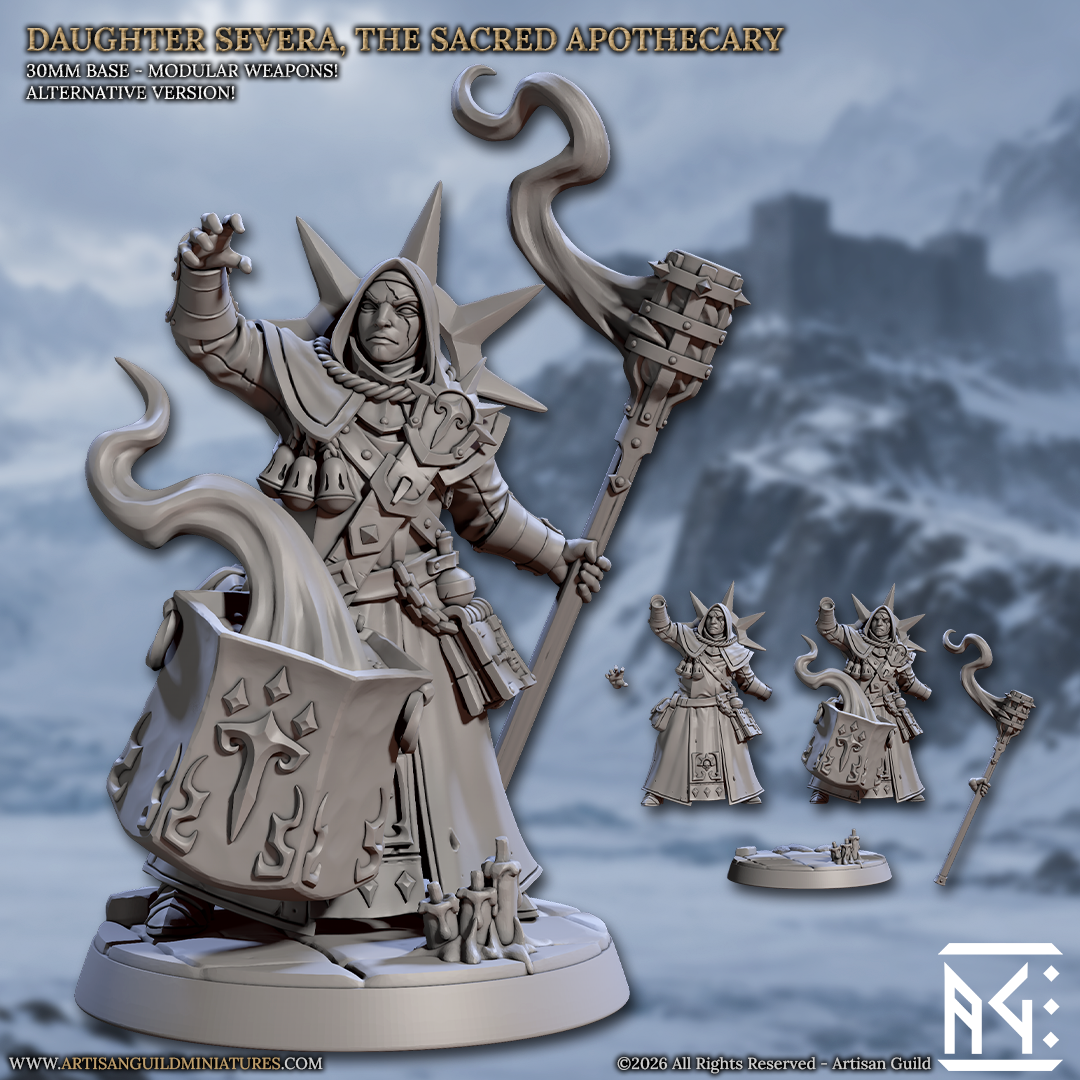 Daughter Severa, the Sacred Apothecary - Human Hero Miniature