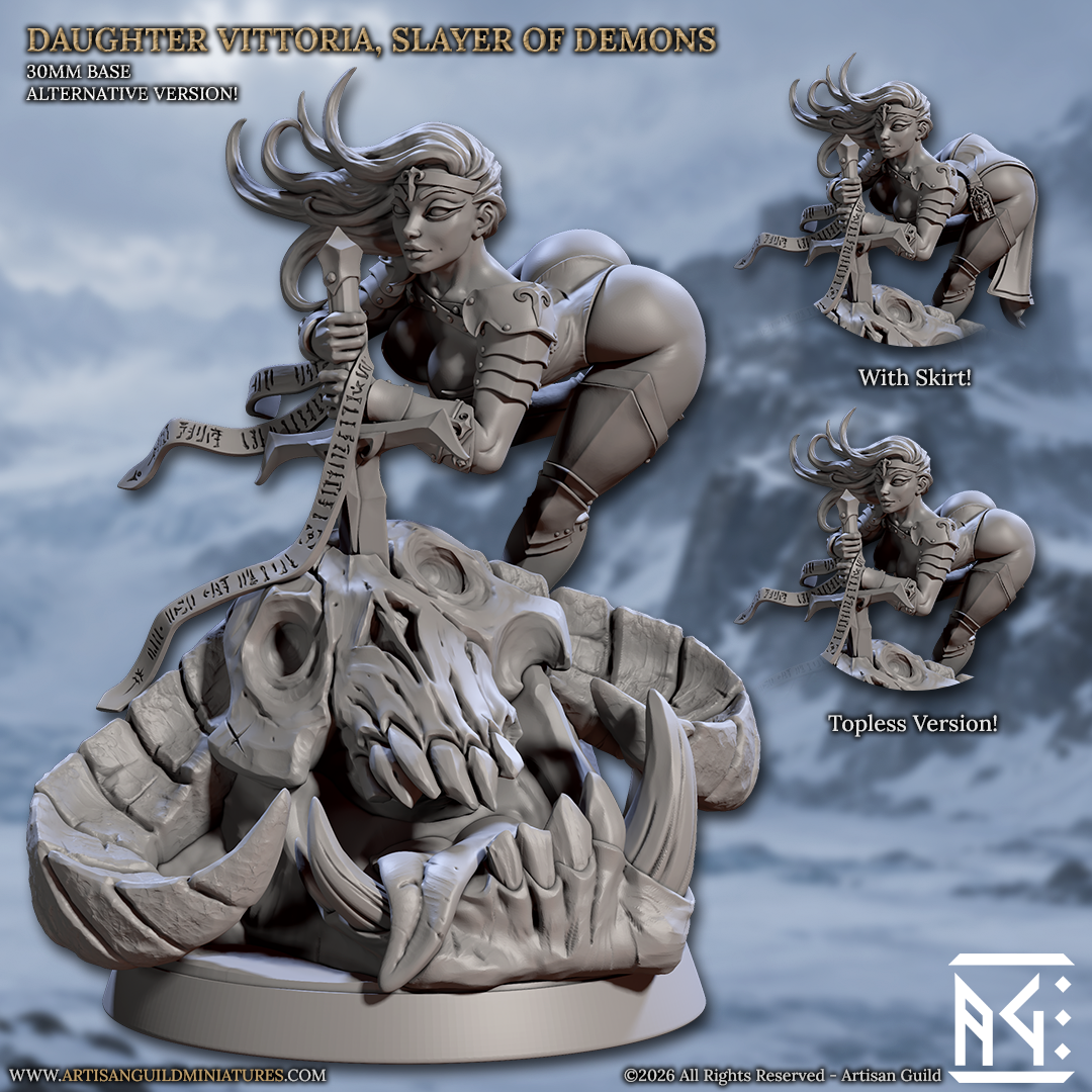 Daughter Vittoria, Slayer of Demons - Pinup Miniature