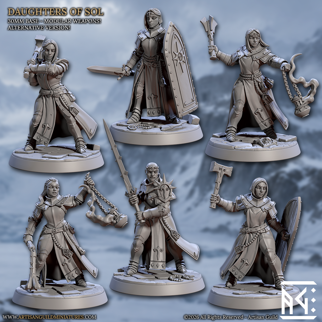 Daughters of Sol - 6 Miniature Warband - Unhooded