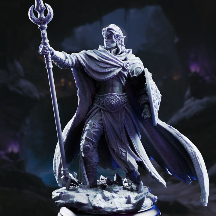 Drow Moon Cleric of the New Moon - Glydnos miniature