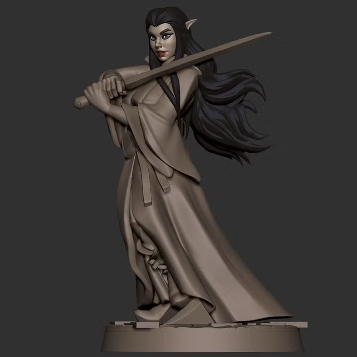 Audrey, the Elven Evenstar resin miniature - view 6