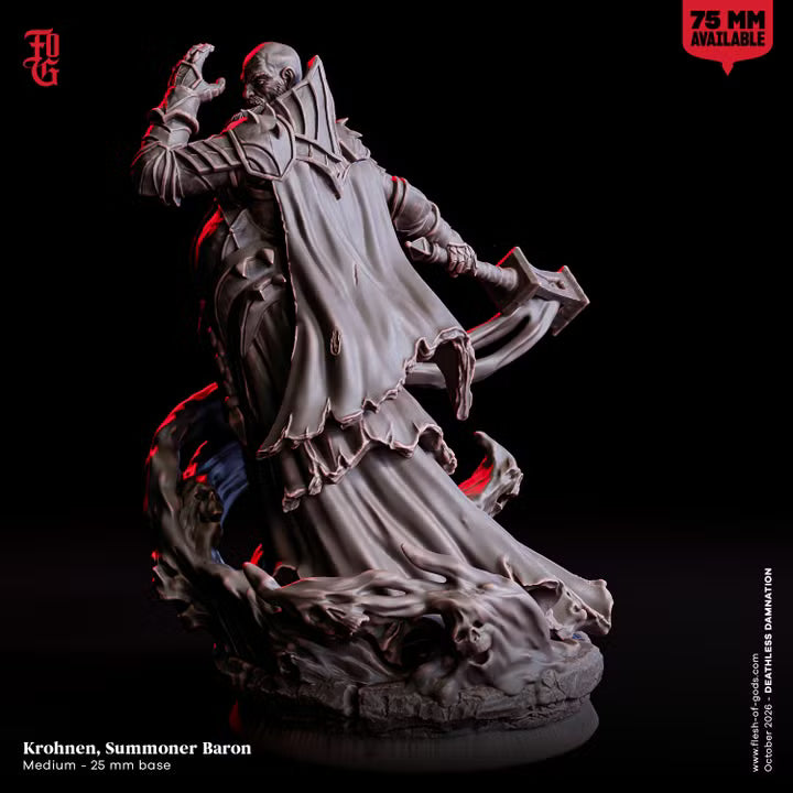 Krohnen, Summoner Baron by Flesh of Gods with included resin scenic base