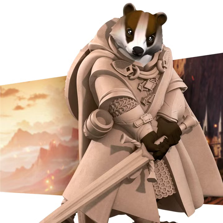 Badgerfolk Explorer resin miniature - view 1