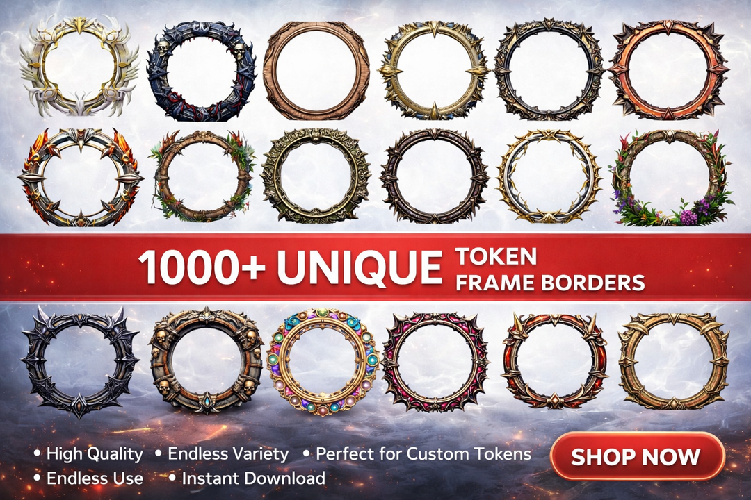 1000+ D&D Token Border Frames Pack | Digital Download