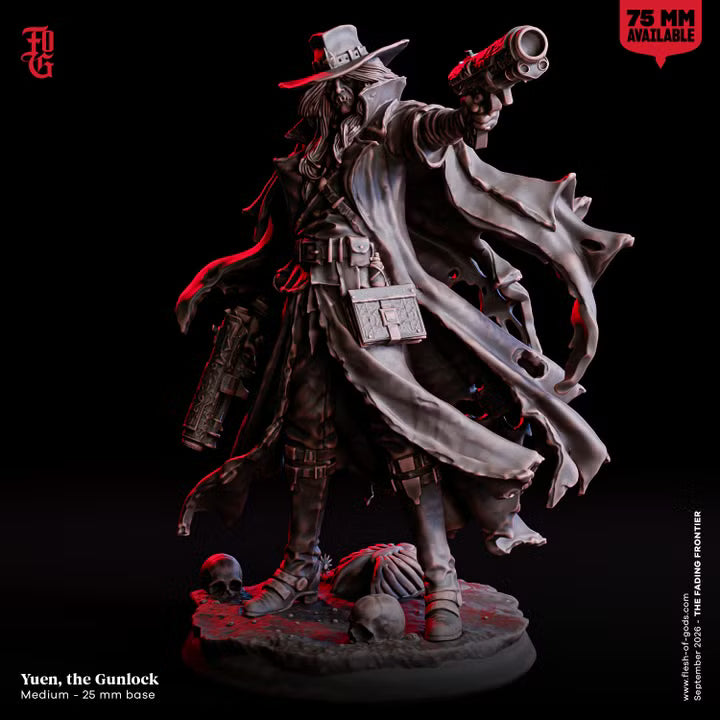 Yuen the Gunlock miniature front view