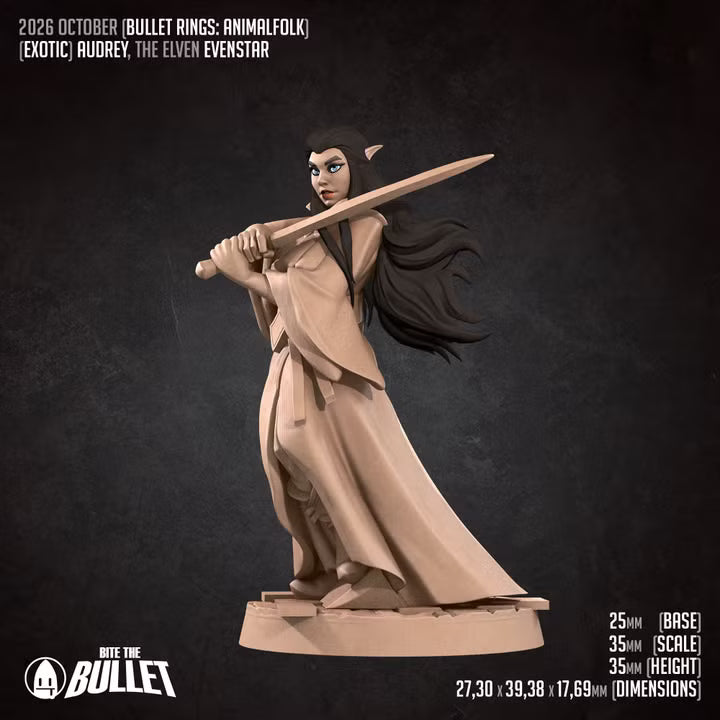 Audrey, the Elven Evenstar resin miniature - view 1