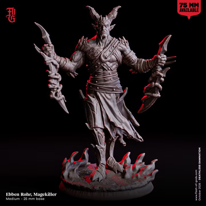 Ebben Rohr, Magekiller by Flesh of Gods with included resin scenic base