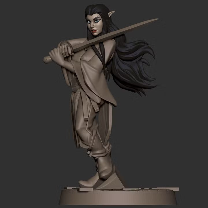 Audrey, the Elven Evenstar resin miniature - view 13