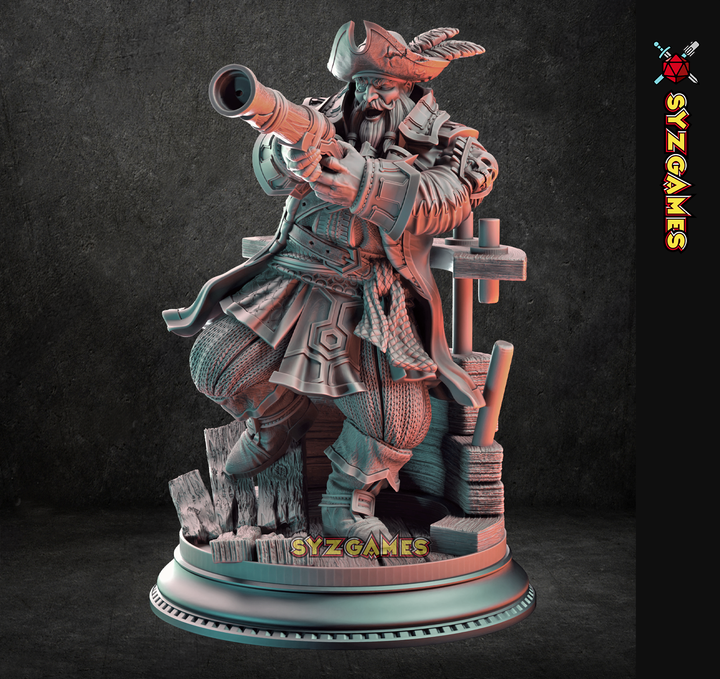 Dwarf Pirate Captain-Baradin Blackbeard