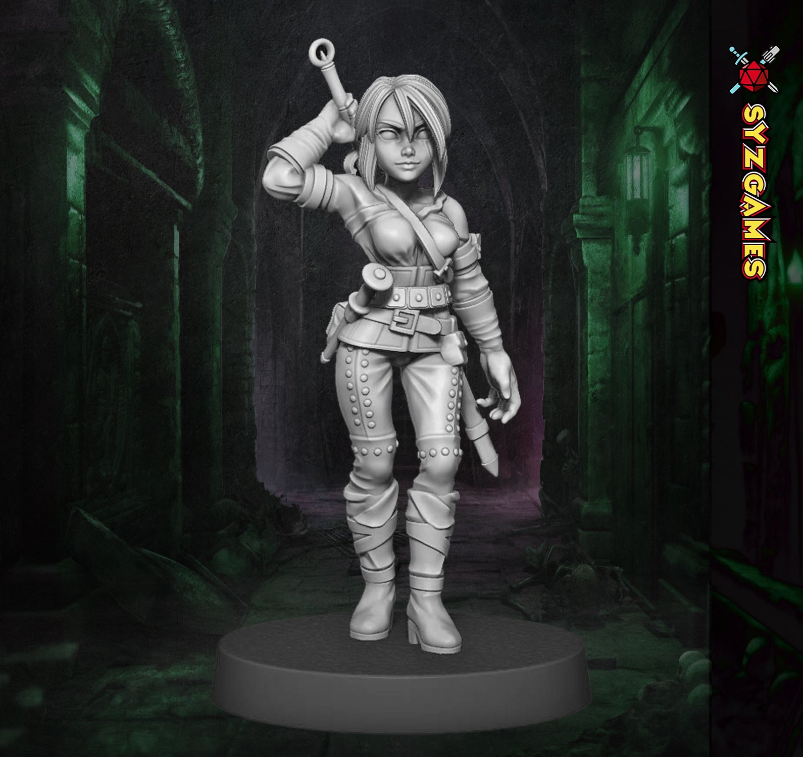 Ciri The Witcher Miniature Video Game Figure Pathfinder D&D 5E – SYZGames