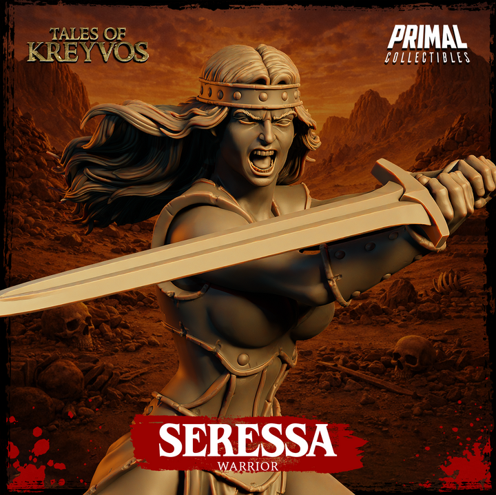 Warrior Seressa miniature close-up