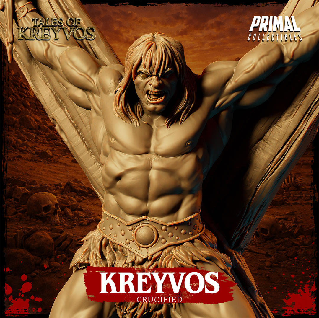 Barbarian Kreyvos Crucified miniature close-up