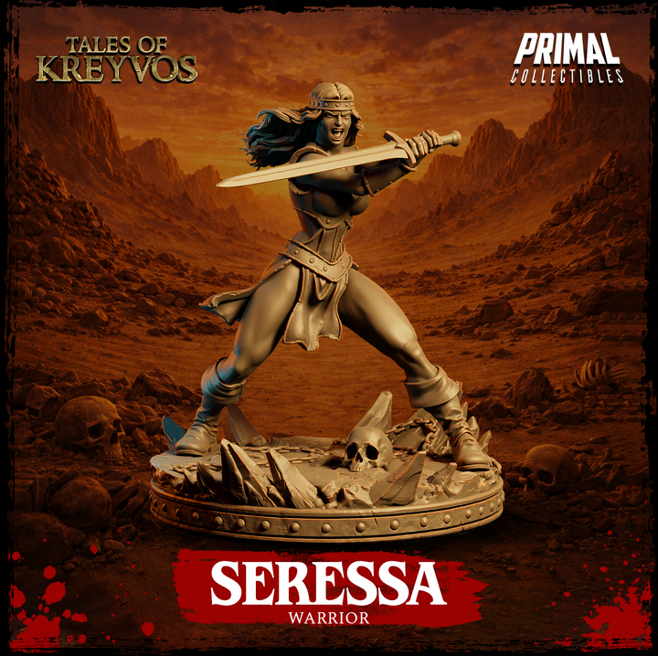 Warrior Seressa miniature front view